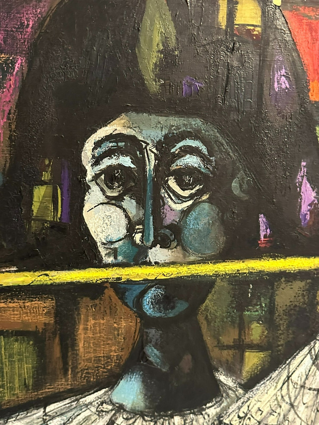 Xam Pedro Quetglas Ferrer (1915-2001) Ölgemälde Flöte Spielende Harlequine