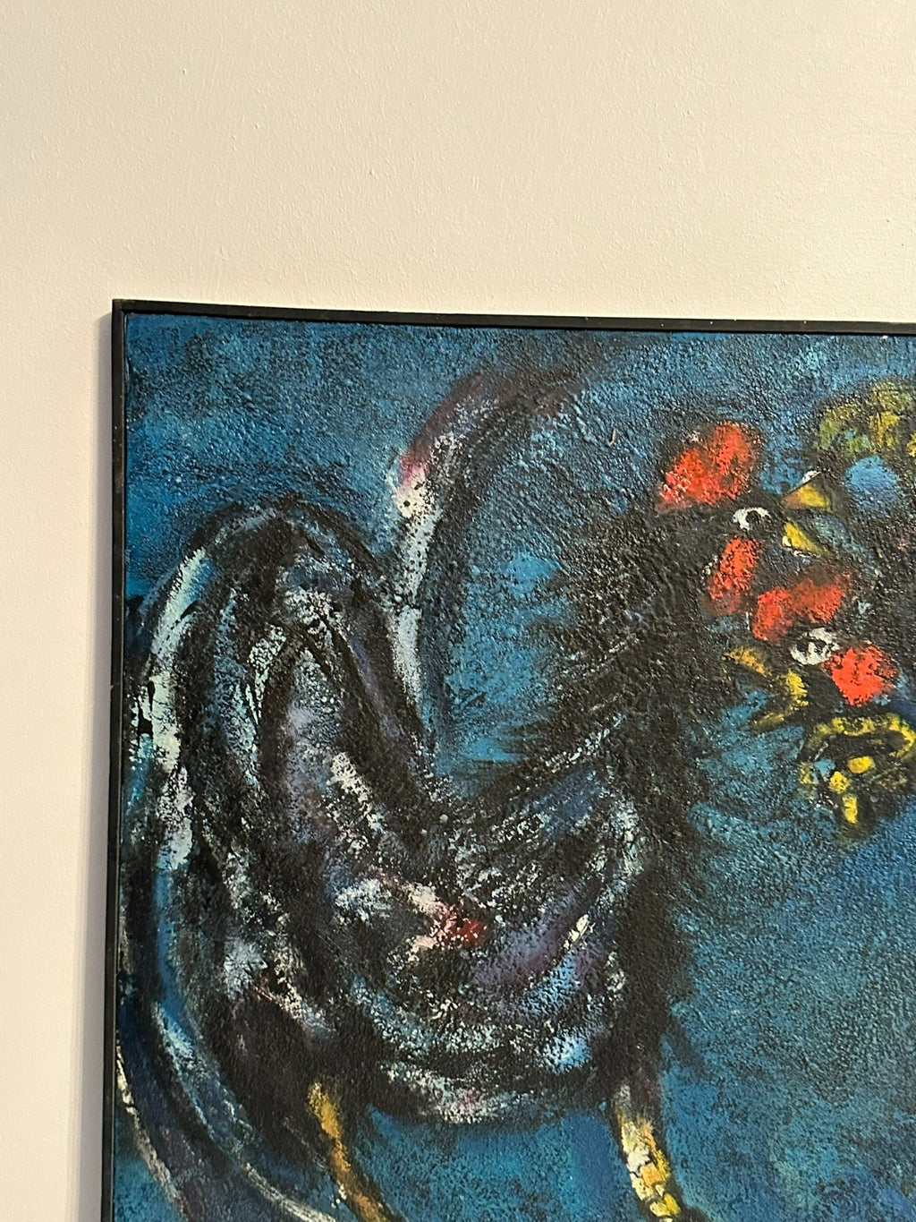 Xam Pedro Quetglas Ferrer (1915-2001) Ölgemälde Gallos En Fondo Azul