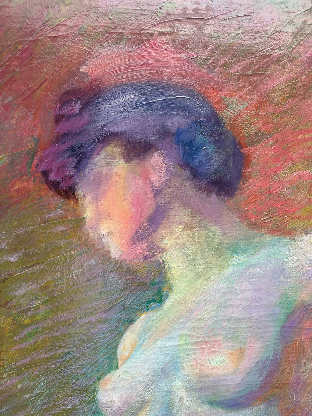 Maximilian Kurzweil (1867-1916) 188x81cm grosses Ölgemälde Akt Erotik von 1912