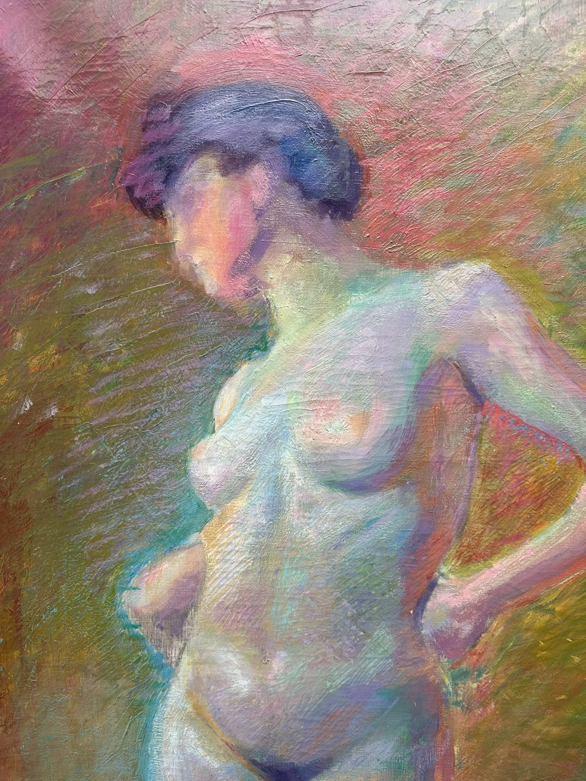 Maximilian Kurzweil (1867-1916) 188x81cm grosses Ölgemälde Akt Erotik von 1912