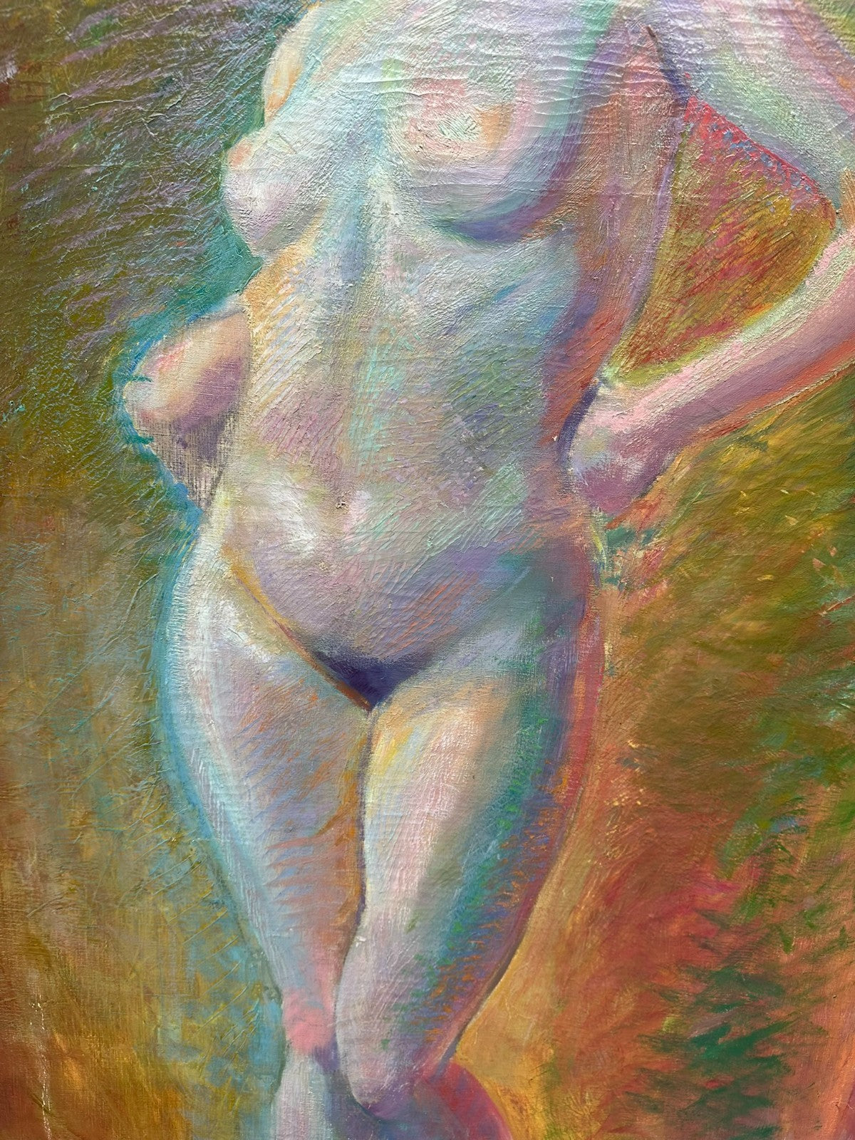 Maximilian Kurzweil (1867-1916) 188x81cm grosses Ölgemälde Akt Erotik von 1912