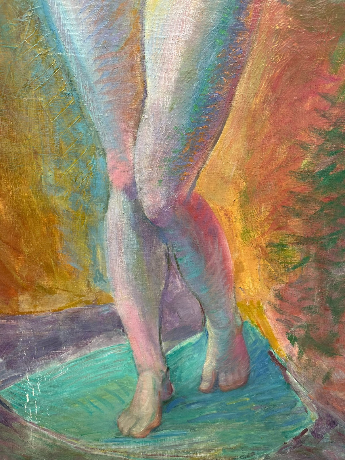 Maximilian Kurzweil (1867-1916) 188x81cm grosses Ölgemälde Akt Erotik von 1912