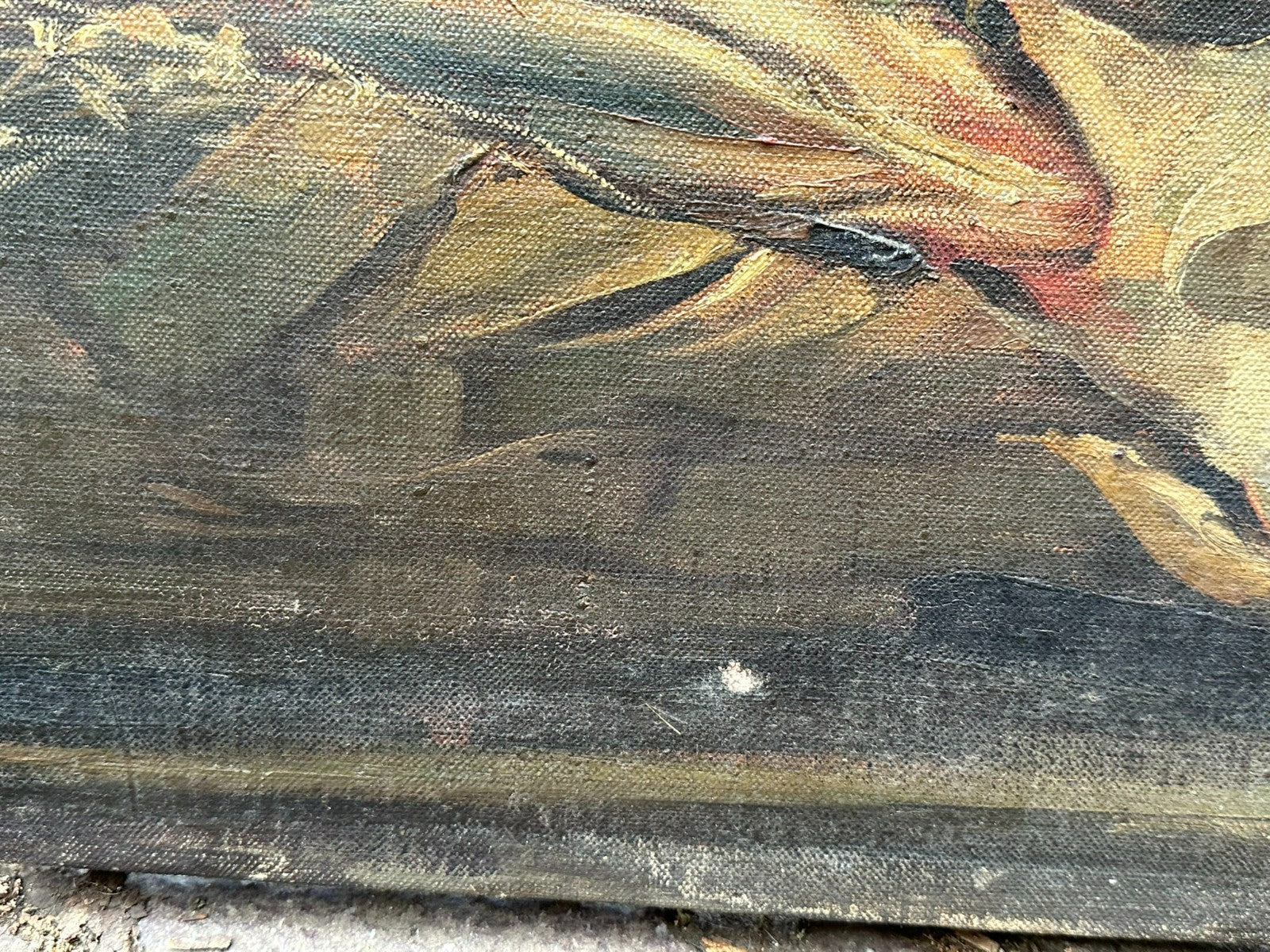 150x90cm grosses antikes Ölgemälde Stillleben signiert L. Volz