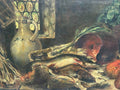 150x90cm GROSSES ANTIKES ÖLGEMÄLDE STILLLEBEN SIGNIERT L. VOLZ
