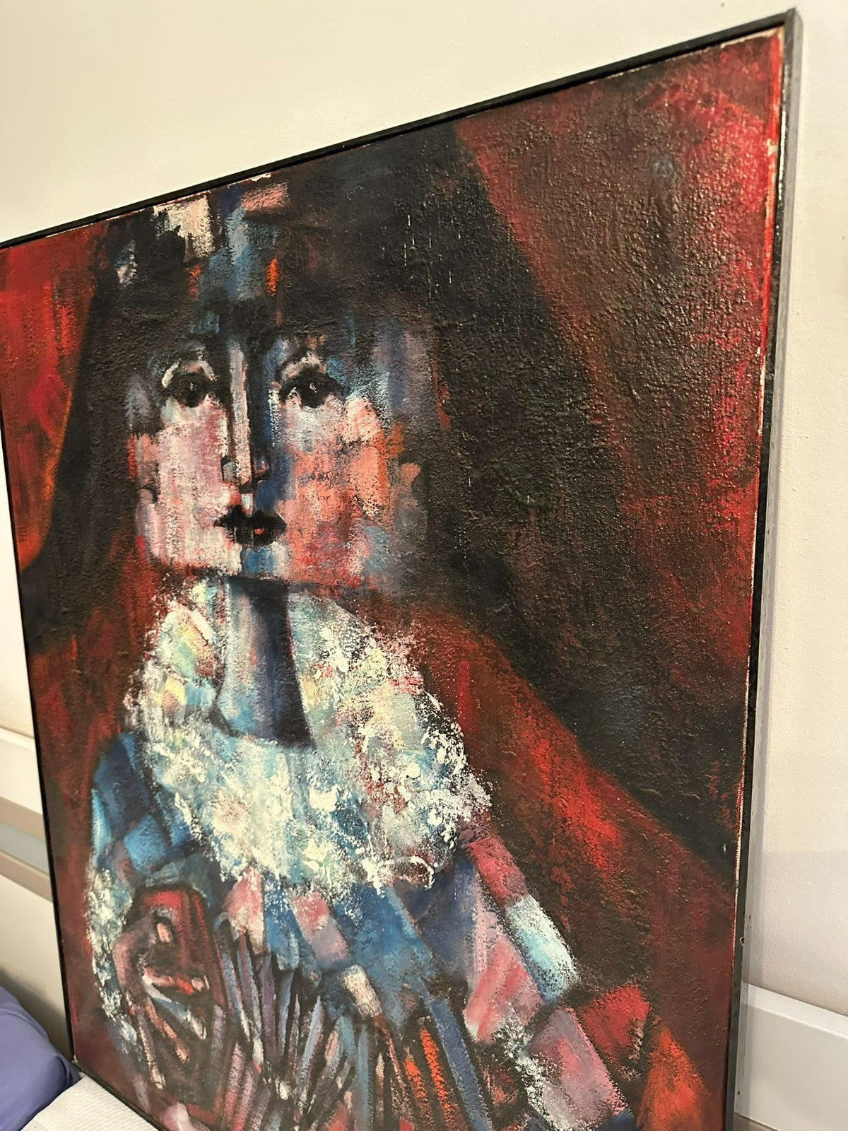 Xam Pedro Quetglas Ferrer (1915-2001) Ölgemälde Harlekin mit Ziehharmonika
