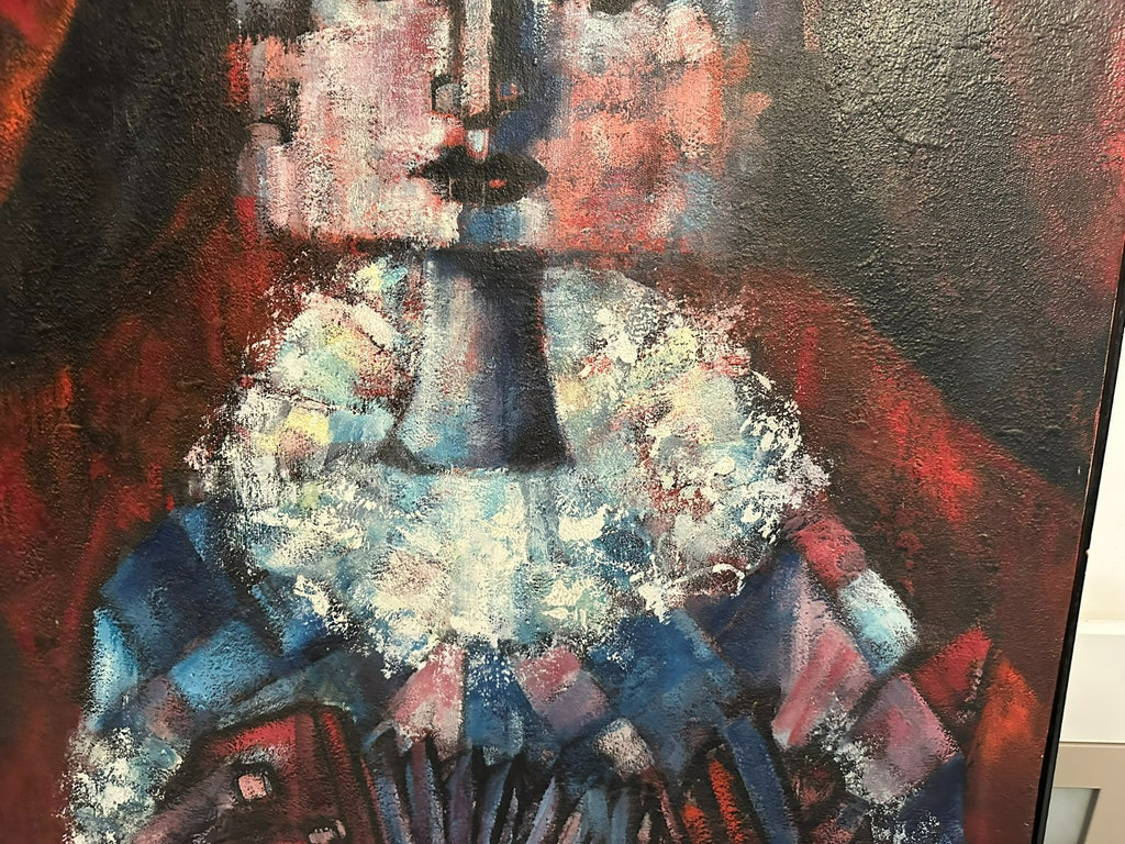 Xam Pedro Quetglas Ferrer (1915-2001) Ölgemälde Harlekin mit Ziehharmonika