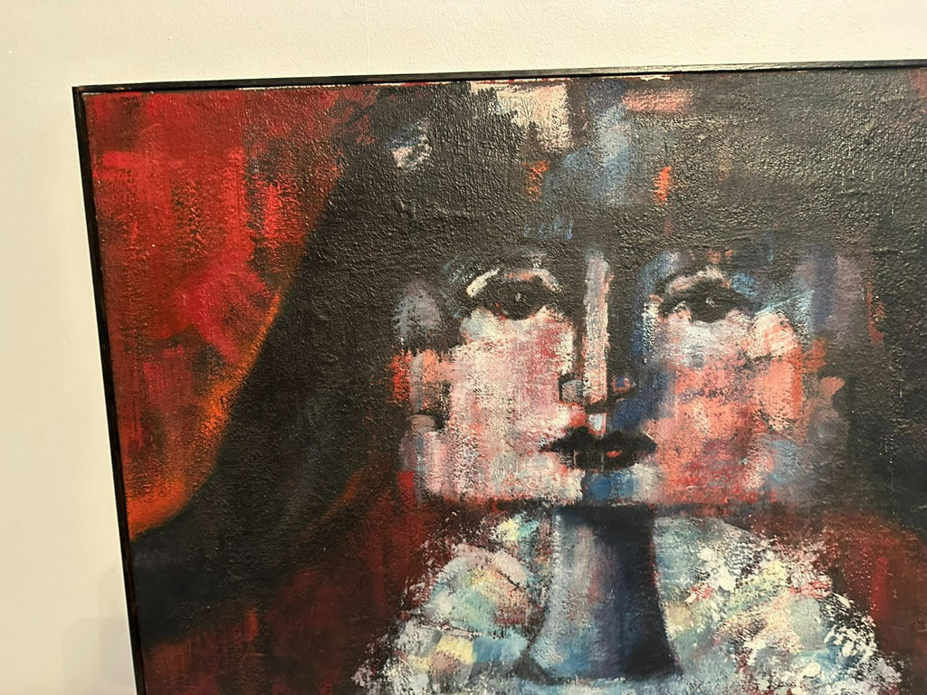 Xam Pedro Quetglas Ferrer (1915-2001) Ölgemälde Harlekin mit Ziehharmonika