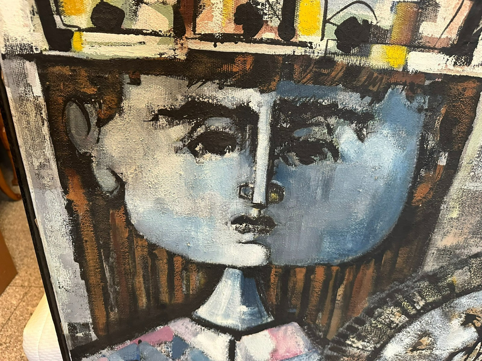 Xam Pedro Quetglas Ferrer (1915-2001) Ölgemälde Kind als König mit Schaukelpferd