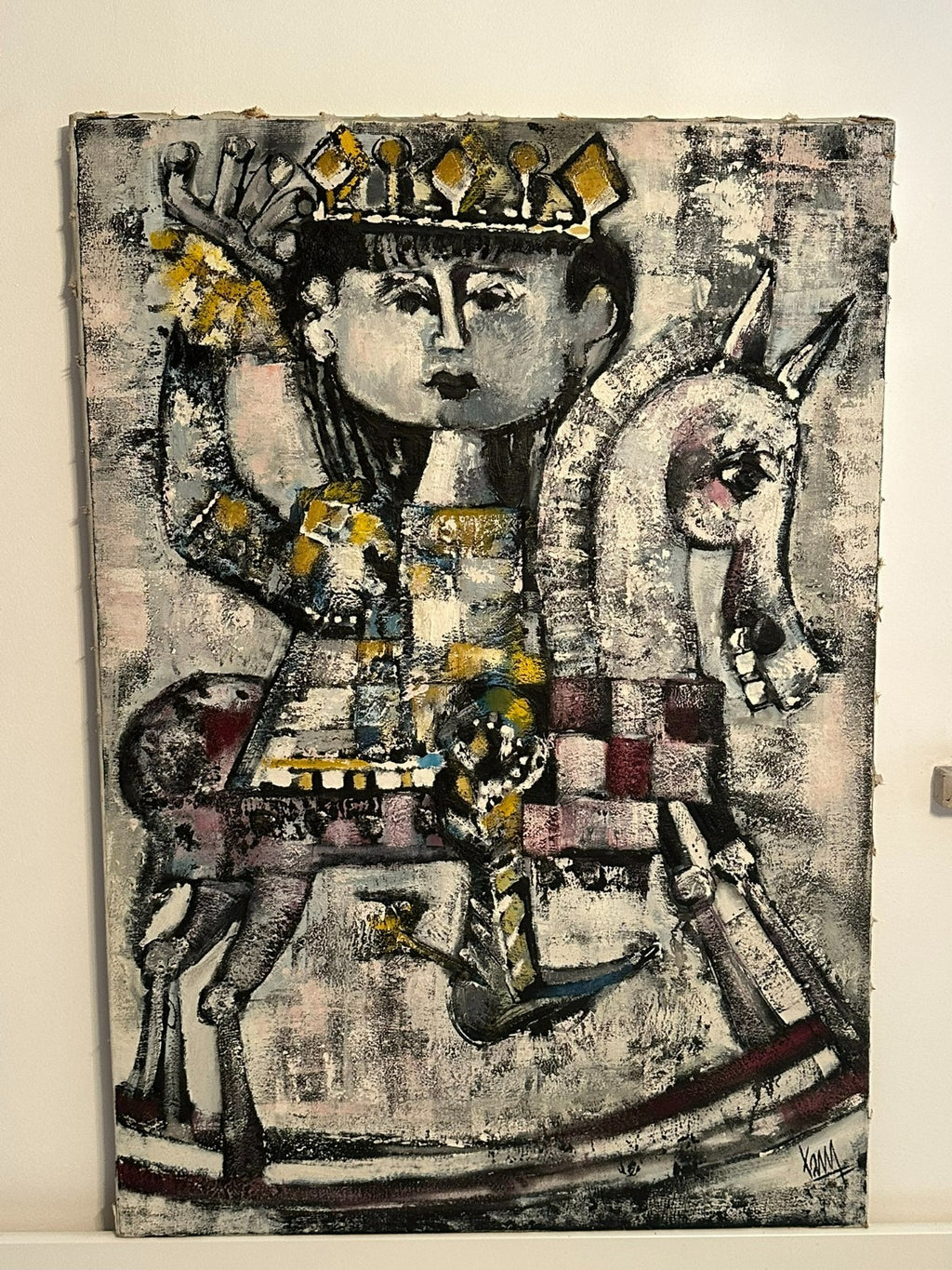 Xam Pedro Quetglas Ferrer (1915-2001) Ölgemälde Nino Con Caballo Balancin