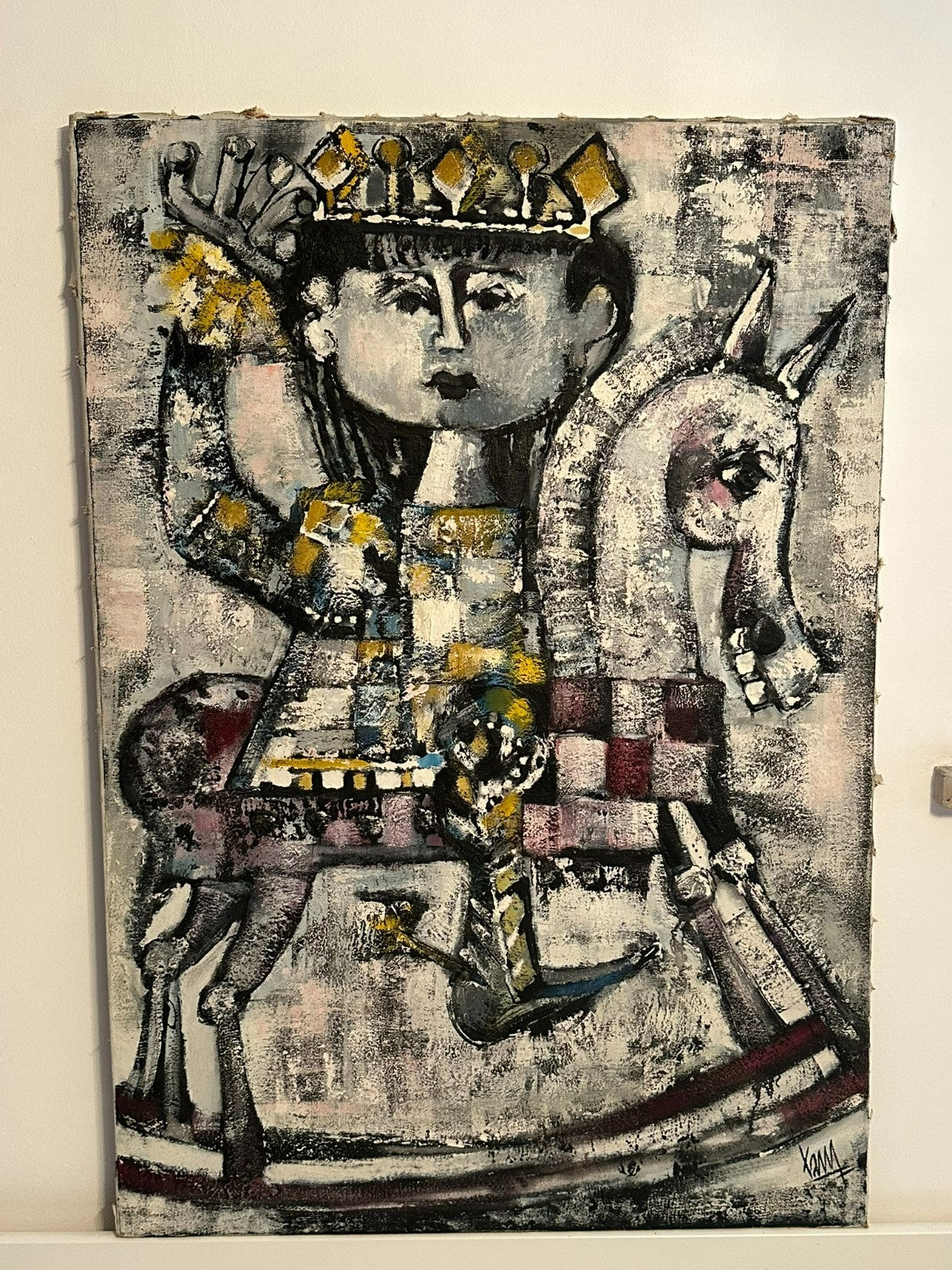 Xam Pedro Quetglas Ferrer (1915-2001) Ölgemälde Nino Con Caballo Balancin