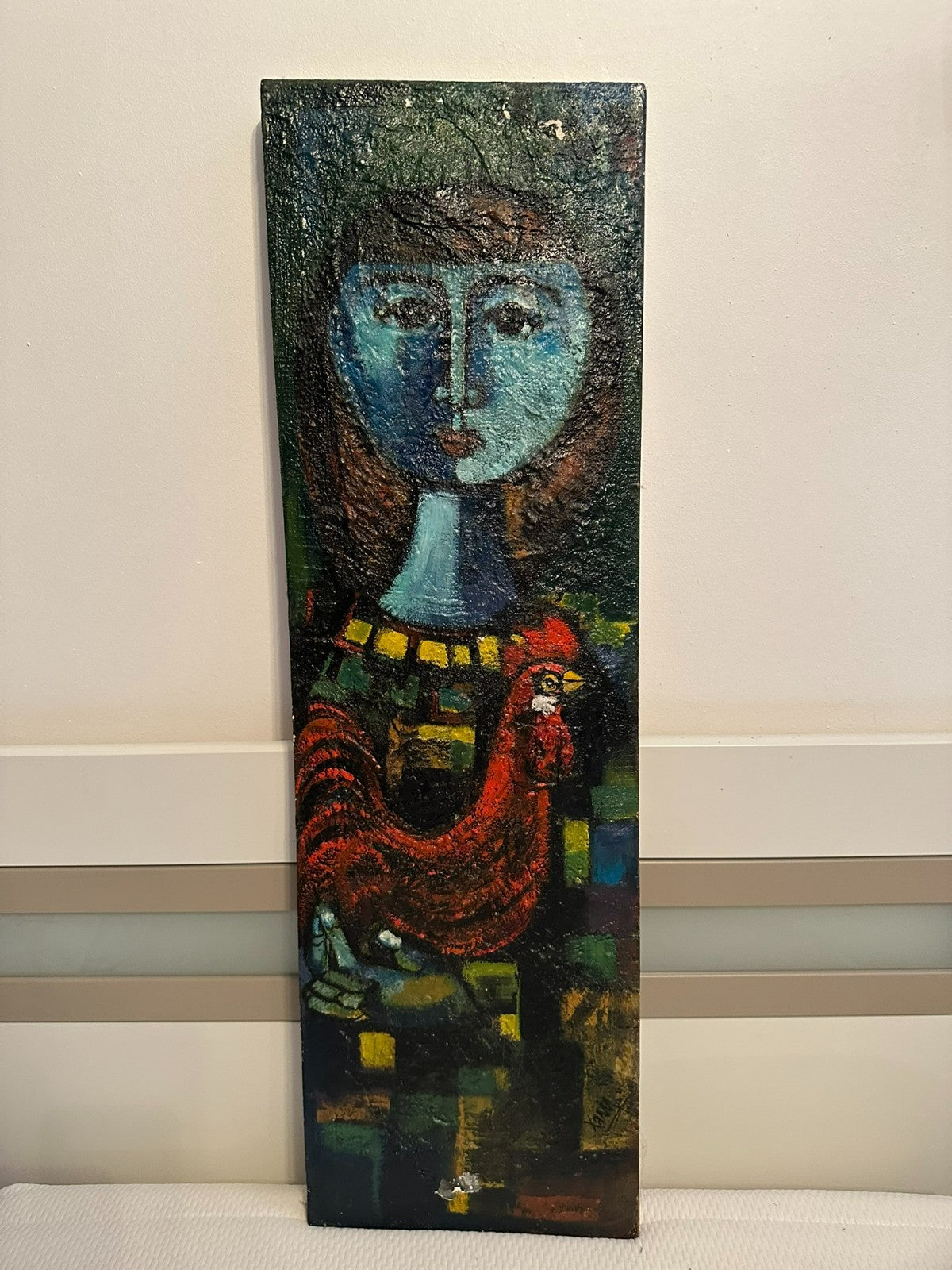 Xam Pedro Quetglas Ferrer (1915-2001) Ölgemälde Frau mit Hahn