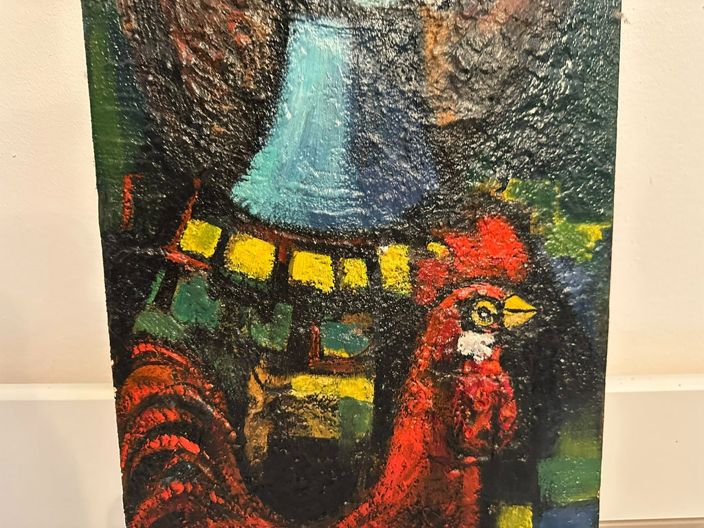 Xam Pedro Quetglas Ferrer (1915-2001) Ölgemälde Frau mit Hahn