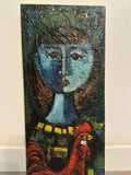 XAM Pedro QUETGLAS FERRER (1915-2001) ÖLGEMÄLDE FRAU MIT HAHN