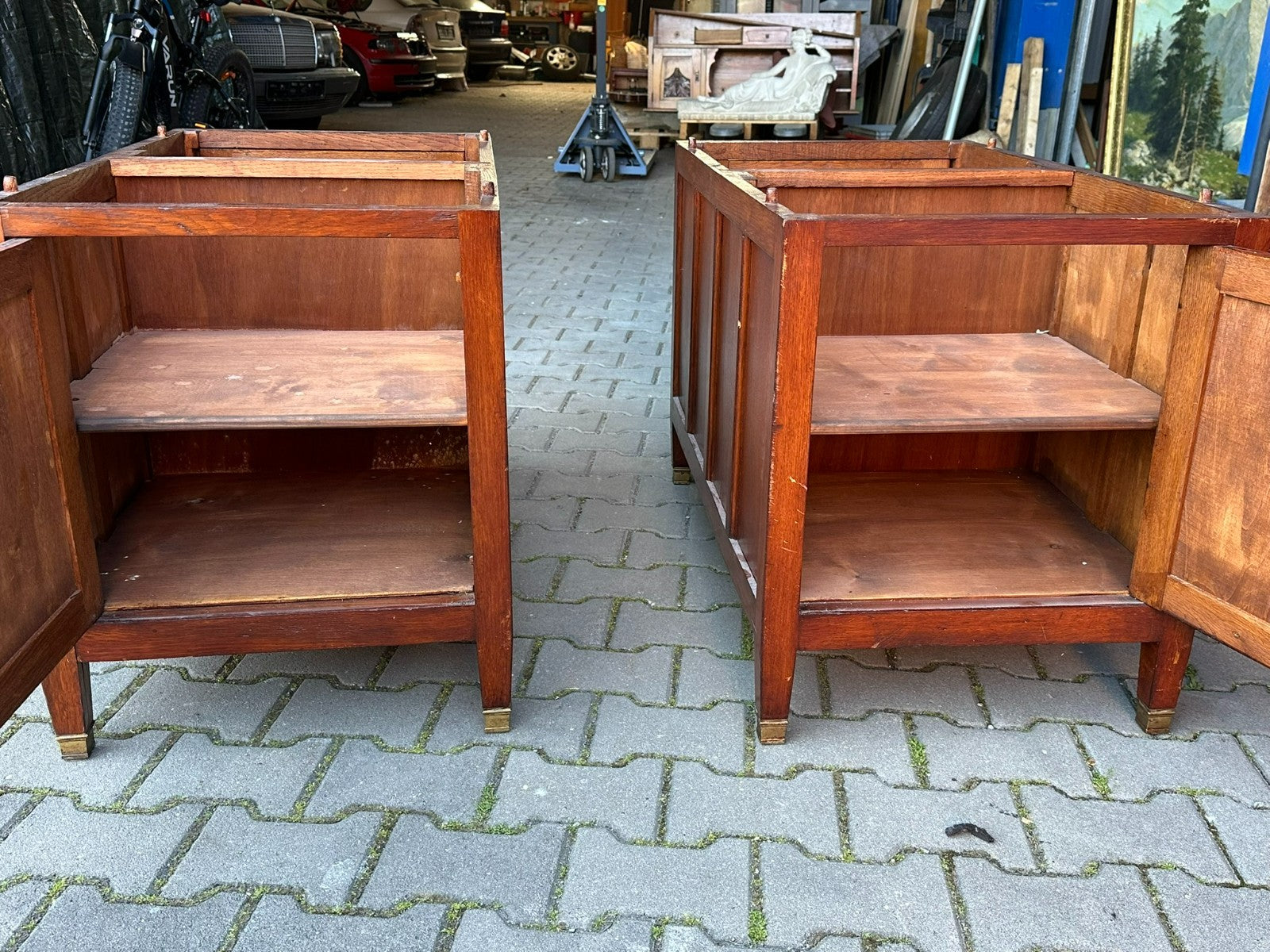 Grosser Vintage Schreibtisch aus Eiche England 20 tes Jhdt