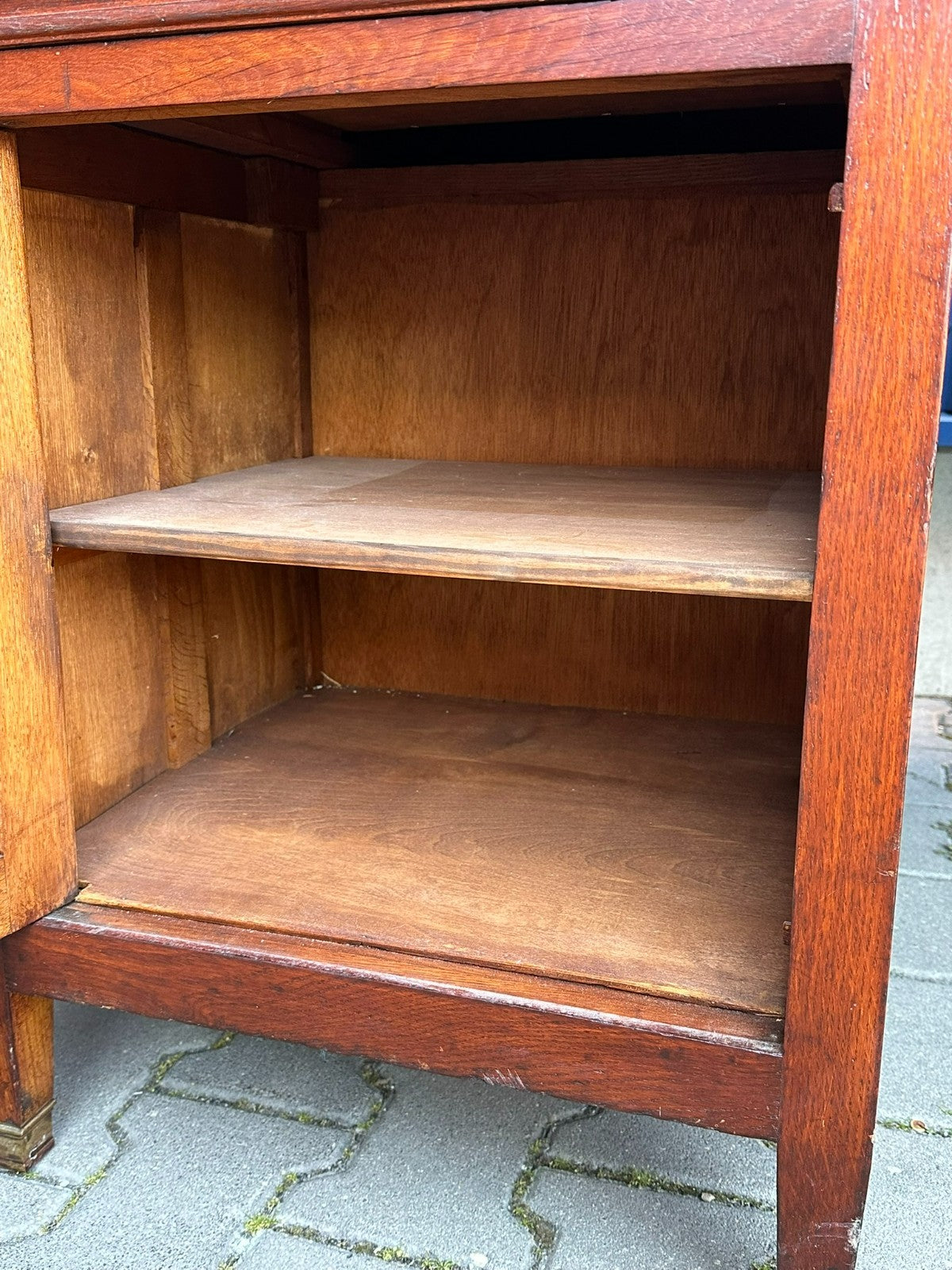 Grosser Vintage Schreibtisch aus Eiche England 20 tes Jhdt