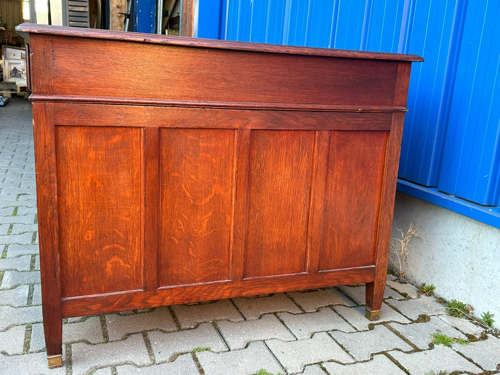 Grosser Vintage Schreibtisch aus Eiche England 20 tes Jhdt
