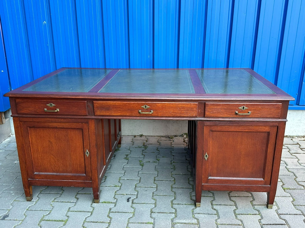 GROSSER VINTAGE SCHREIBTISCH AUS EICHE ENGLAND 20 TES JHDT