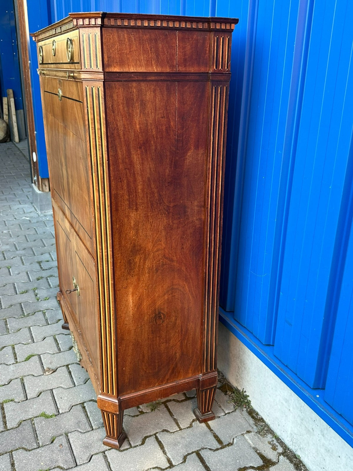 Antiker Louis Seize Sekretär um 1800 aus Mahagoni
