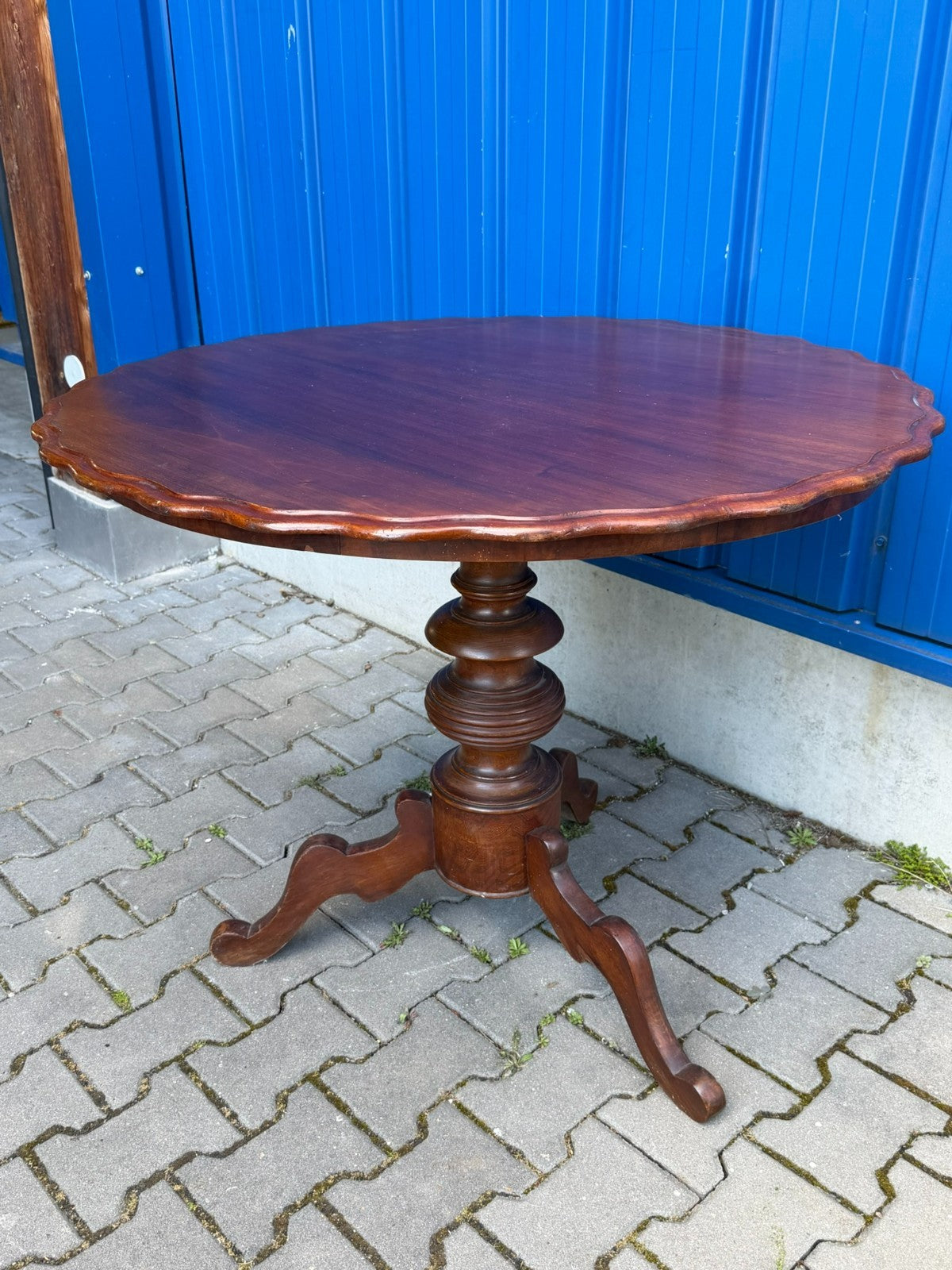 Antiker Mahagoni Beistelltisch Tisch Biedermeier um 1860