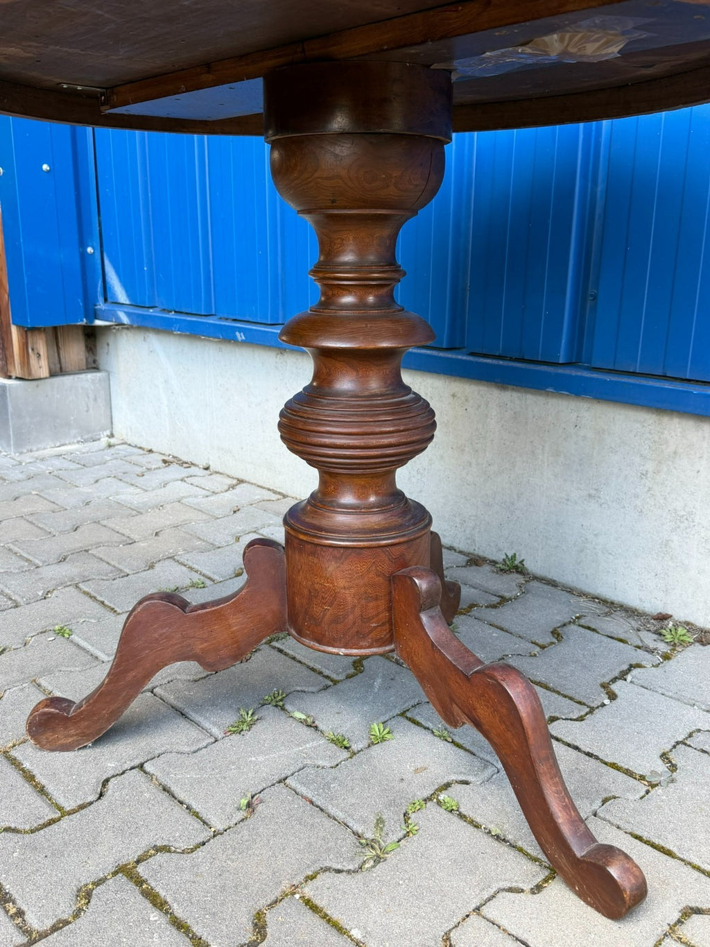 Antiker Mahagoni Beistelltisch Tisch Biedermeier um 1860