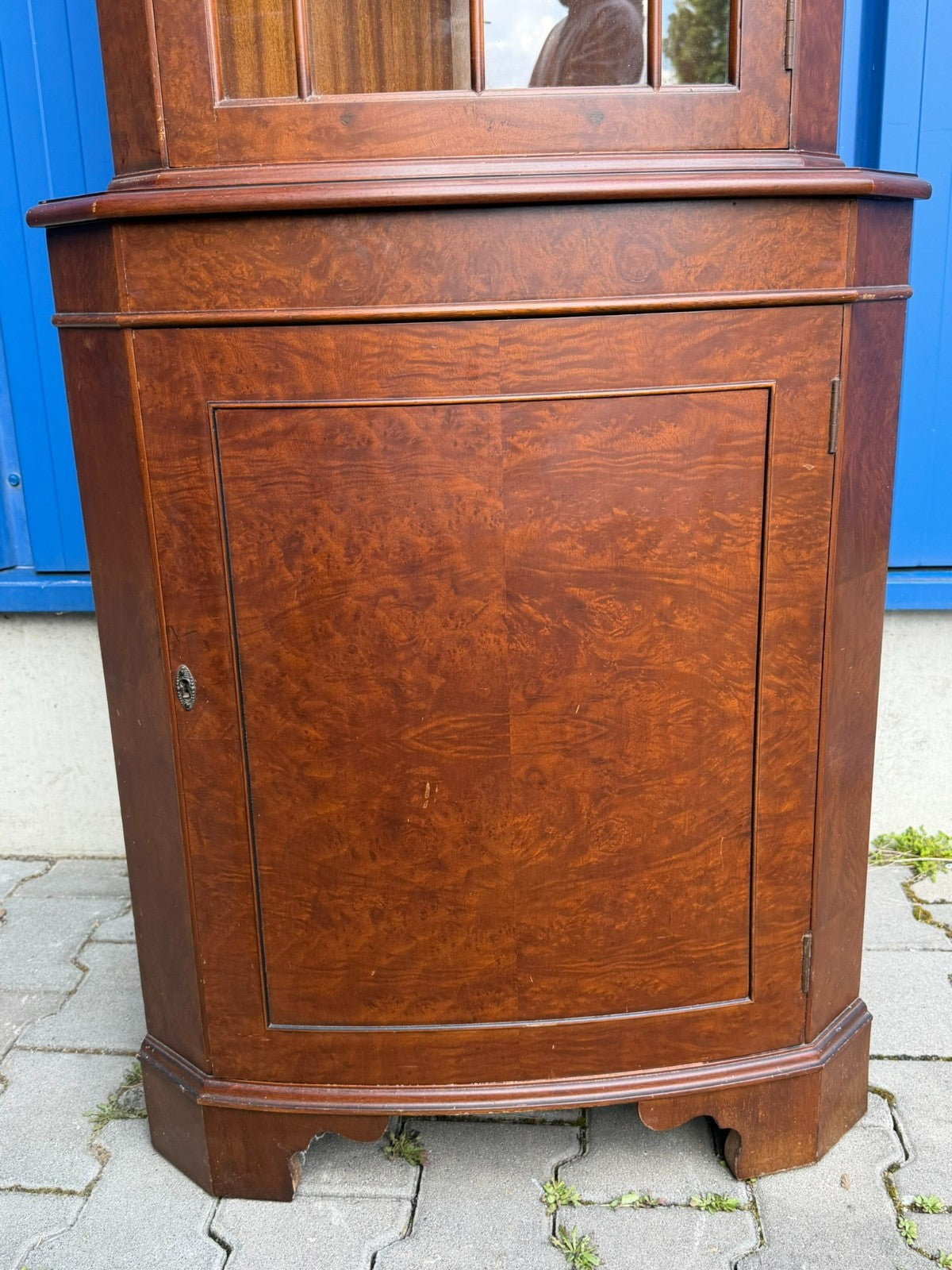 Vintage Sheradon Stil Schrank Aufsatzvitrine Vitrine Stilmöbel
