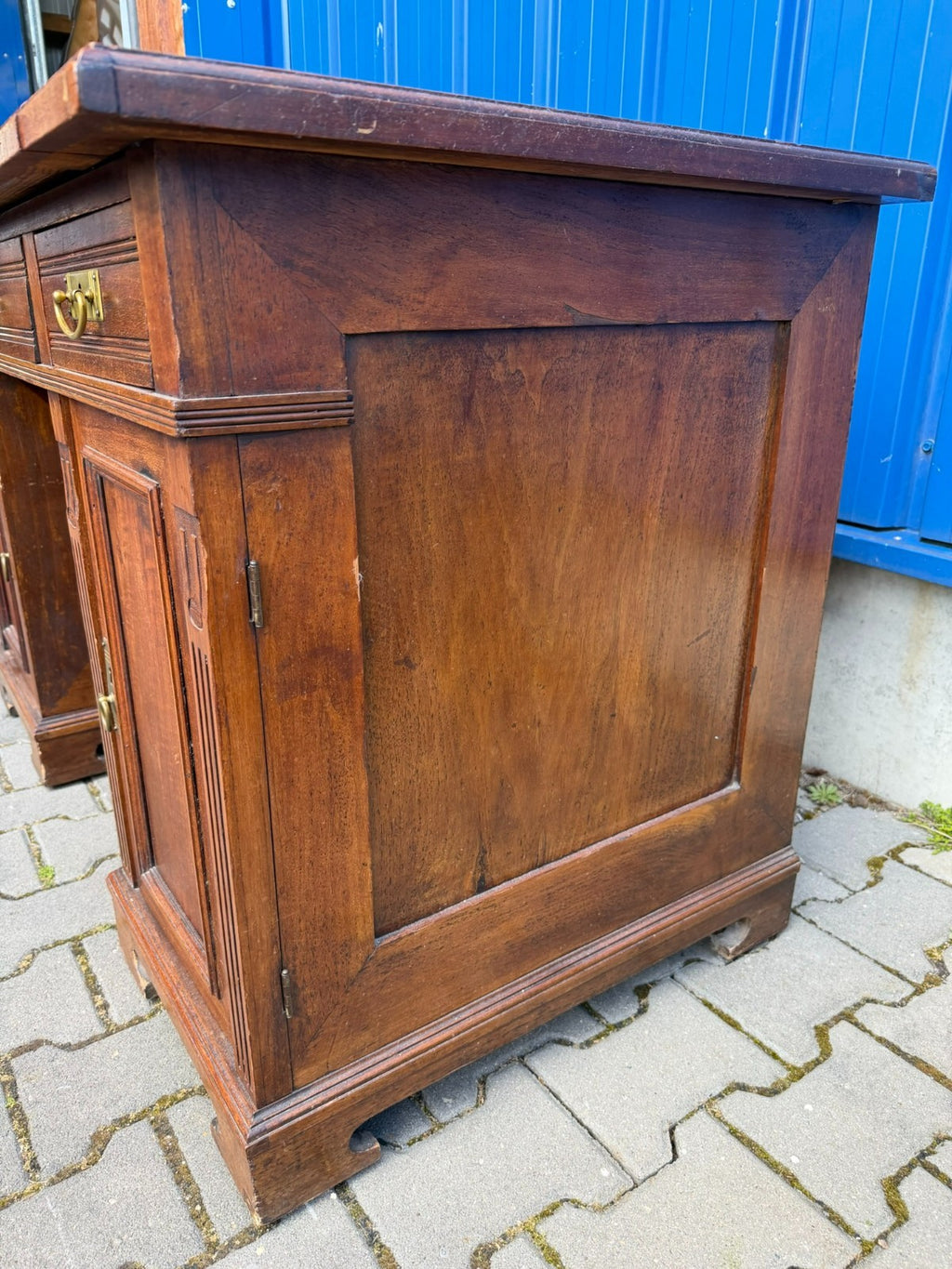 Antiker Jugendstil Schreibtisch um 1910 Nussbaum