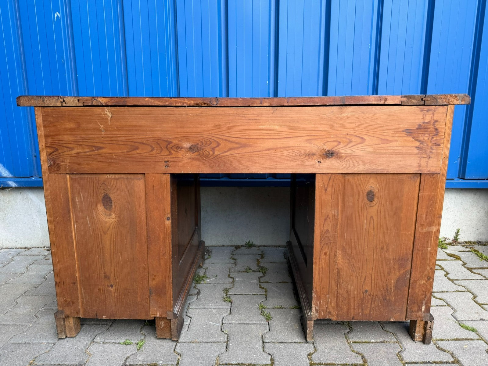Antiker Jugendstil Schreibtisch um 1910 Nussbaum