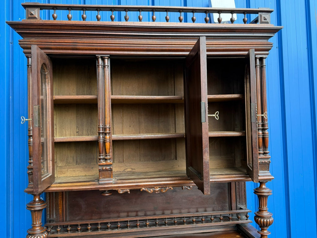 Antiker Schrank Buffet Neo Renaissance um 1880 Mahagoni Schnitzwerk