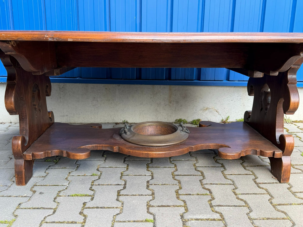 Massiver Vintage Esstisch aus Eiche Frankreich Klappbare Seitenteile