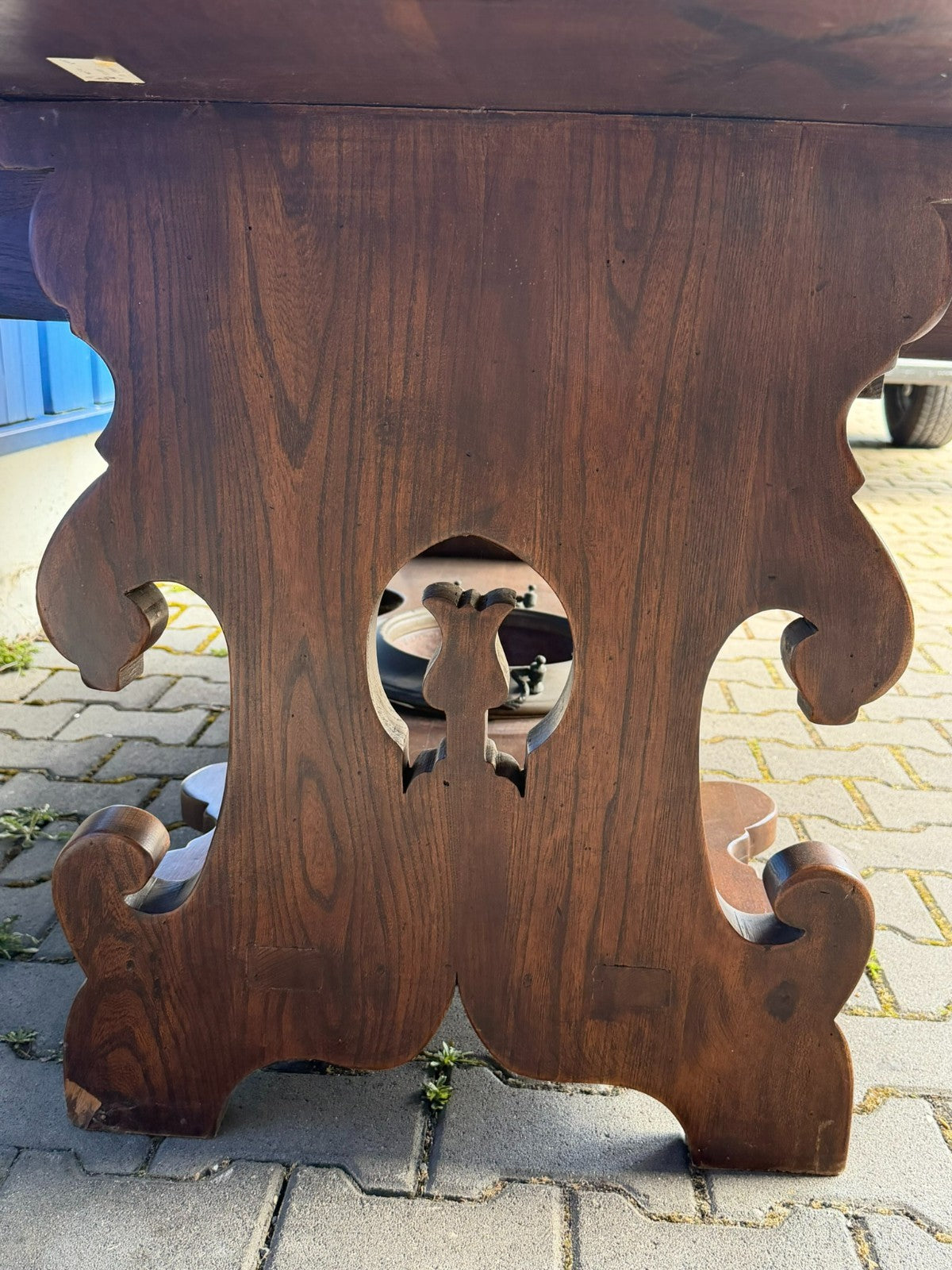 Massiver Vintage Esstisch aus Eiche Frankreich Klappbare Seitenteile