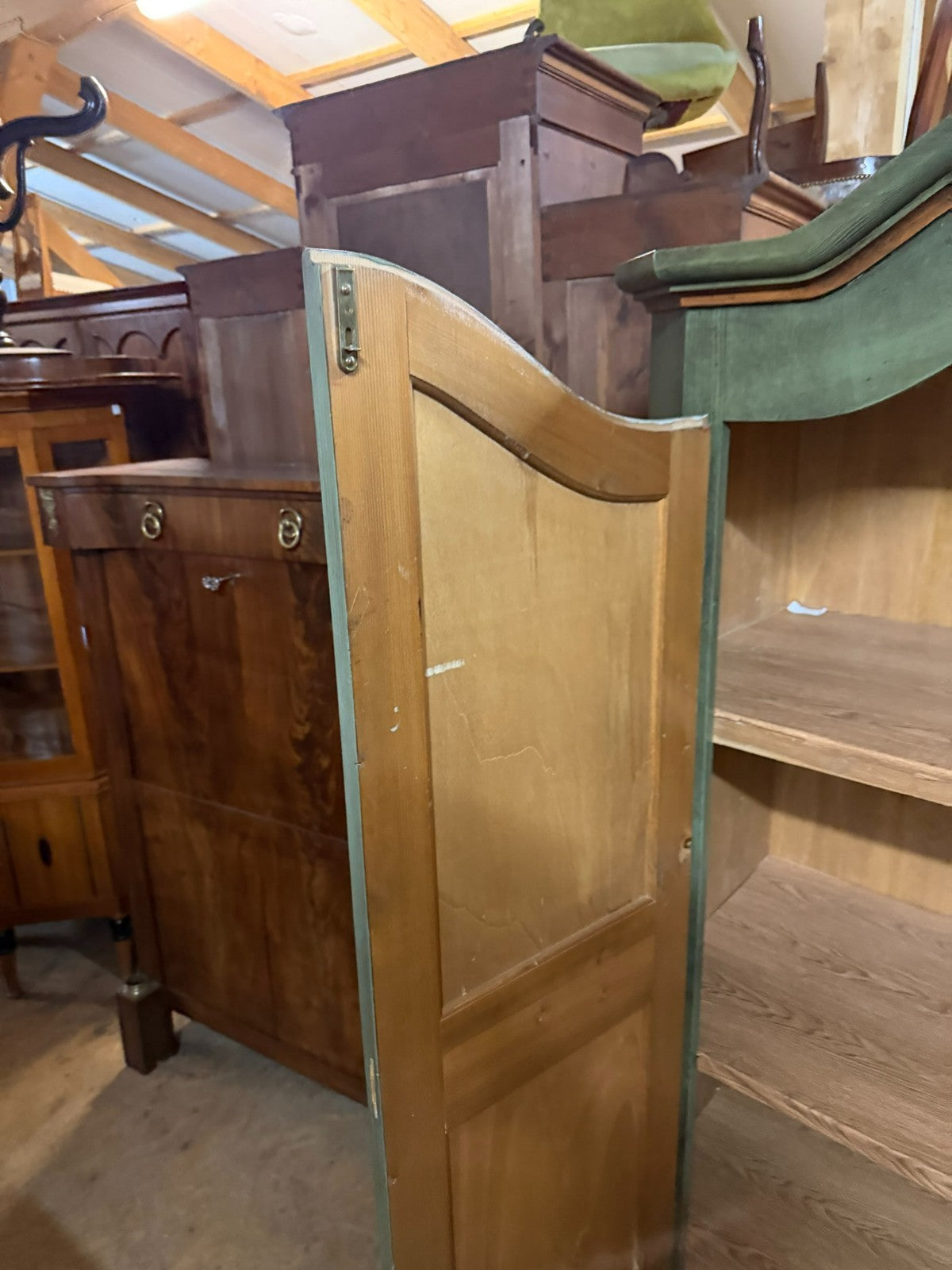 Vintage Bauernschrank Schrank Barock Stil Holz handbemalt 20 tes Jhdt