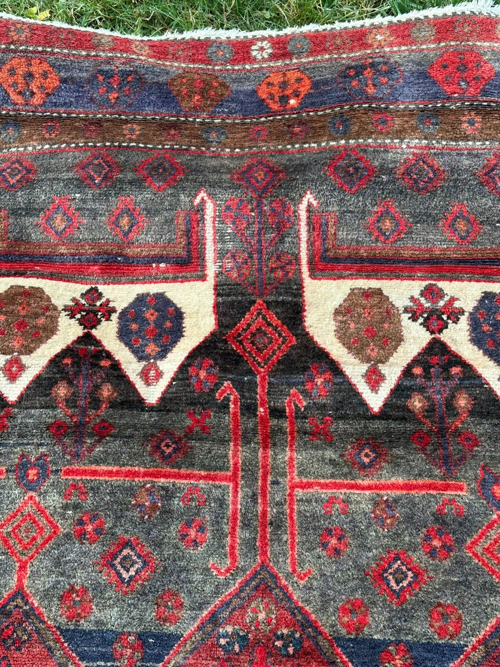 Orientteppich im Stil Hamadan Kurde Nomaden Wolle handgeknüpft 249X139 alt