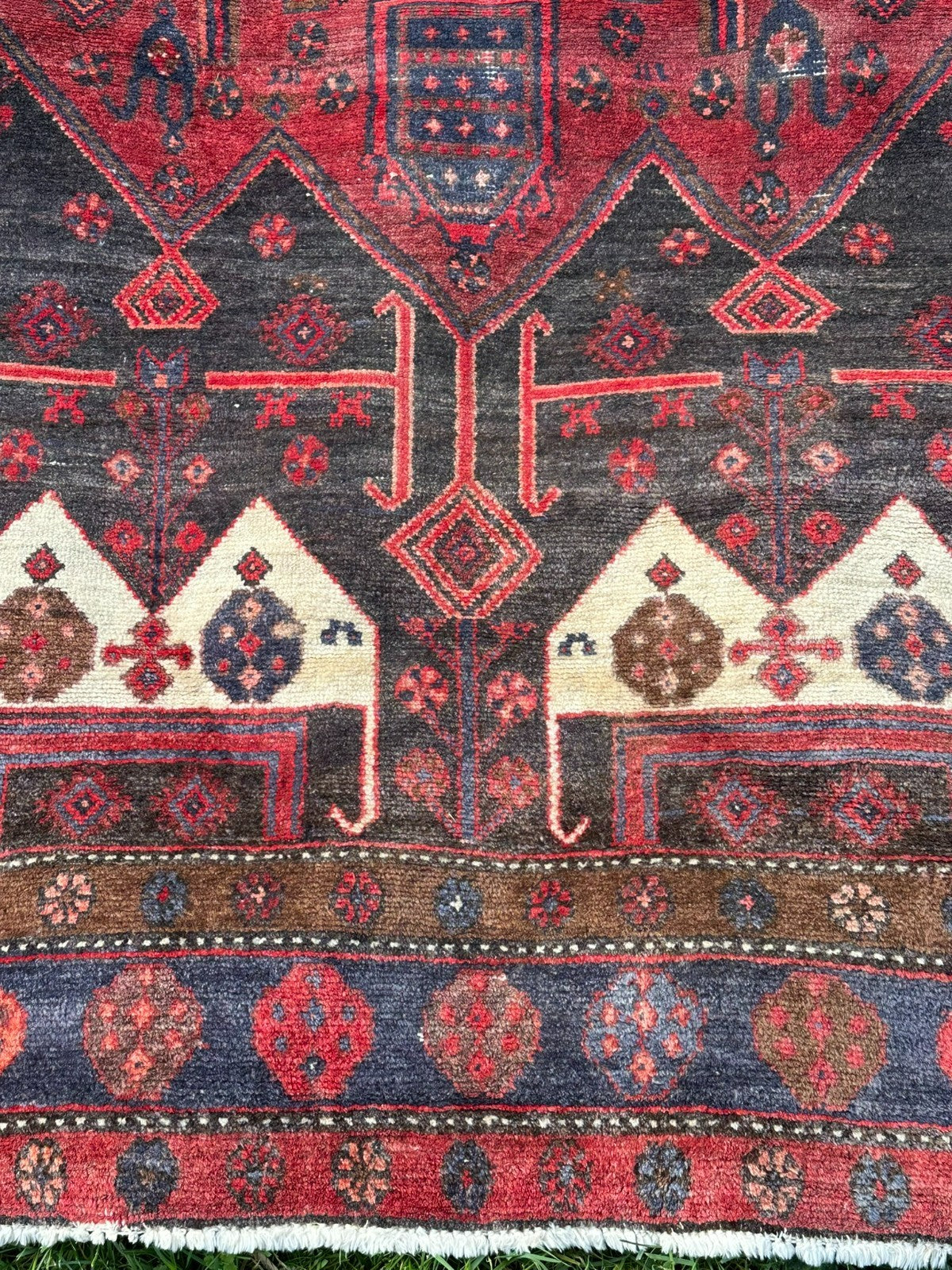 Orientteppich im Stil Hamadan Kurde Nomaden Wolle handgeknüpft 249X139 alt