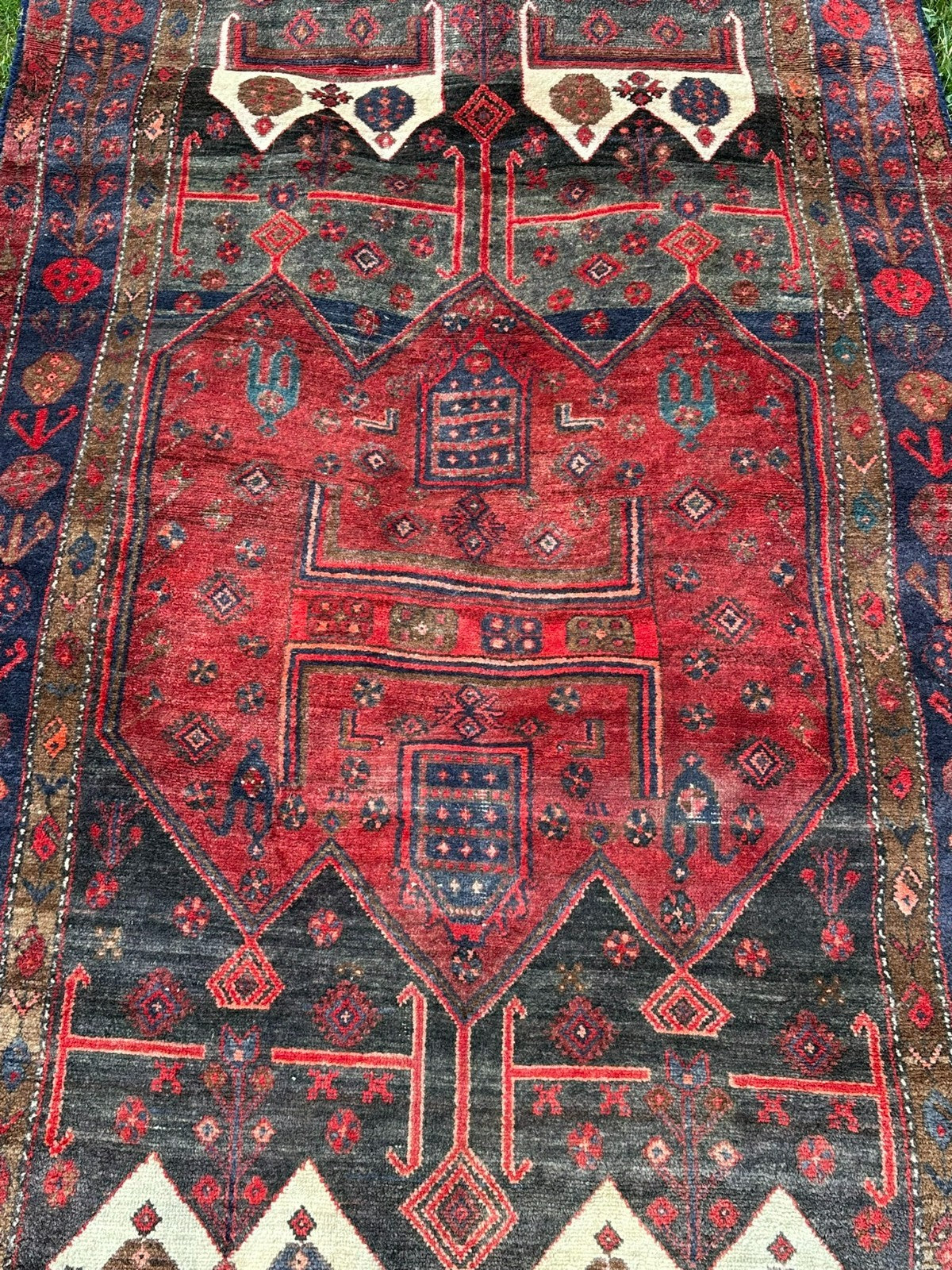 ORIENTTEPPICH IM STIL HAMADAN KURDE NOMADEN WOLLE HANDGEKNÜPFT 249X139 ALT