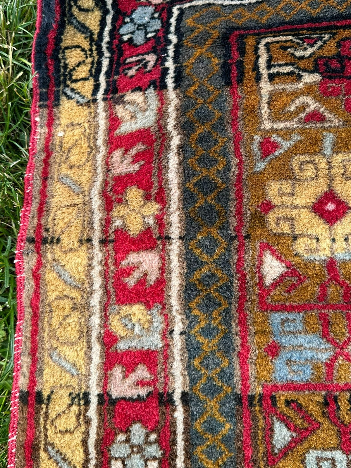 Orientteppich Kaukasisch Karabagh Stil Wolle handgeknüpft 292X204 alt
