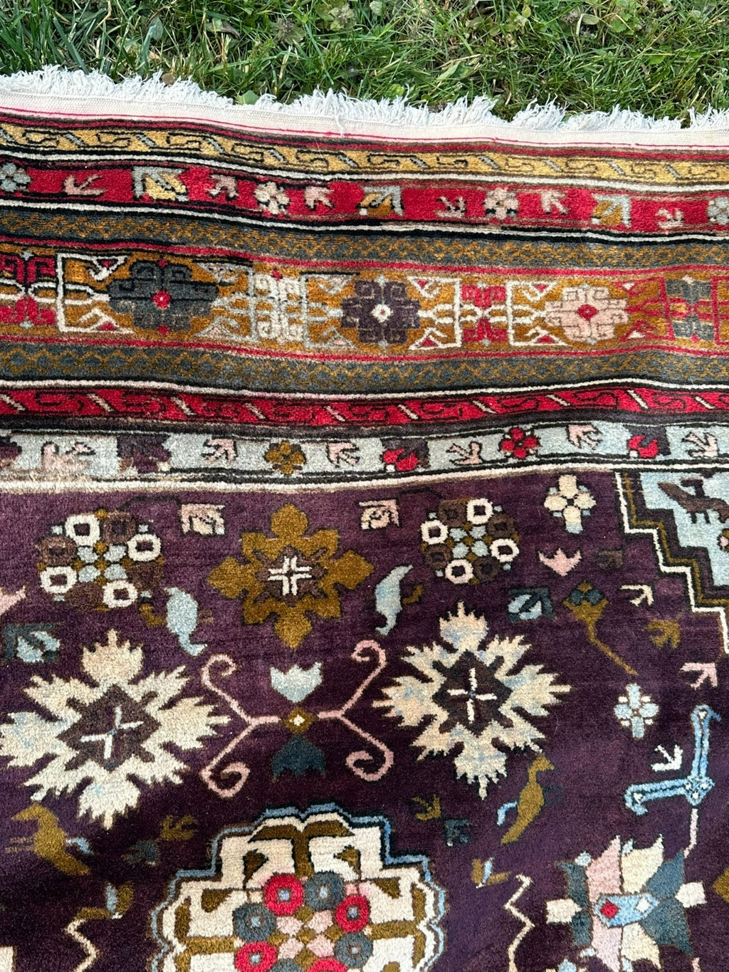 Orientteppich Kaukasisch Karabagh Stil Wolle handgeknüpft 292X204 alt