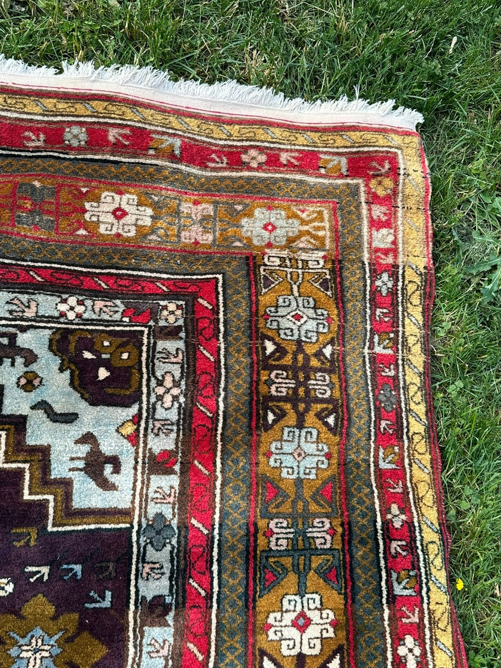 Orientteppich Kaukasisch Karabagh Stil Wolle handgeknüpft 292X204 alt