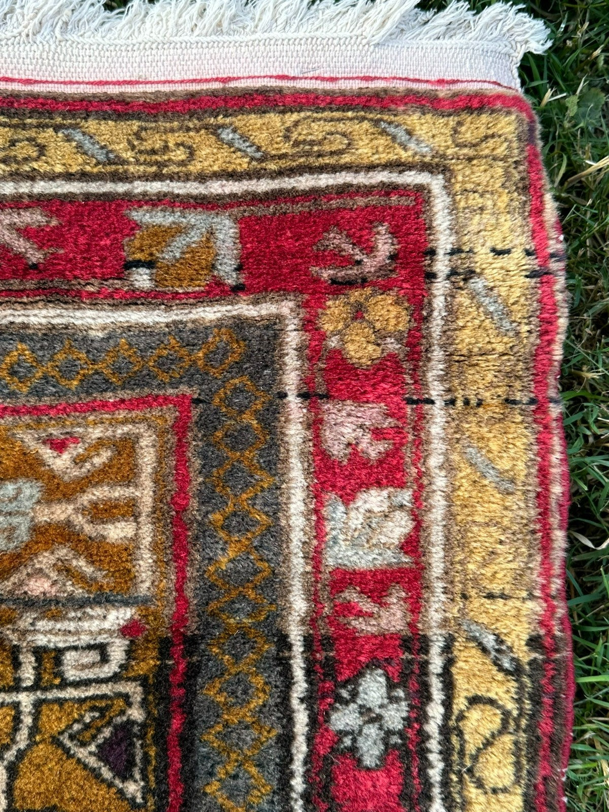 Orientteppich Kaukasisch Karabagh Stil Wolle handgeknüpft 292X204 alt