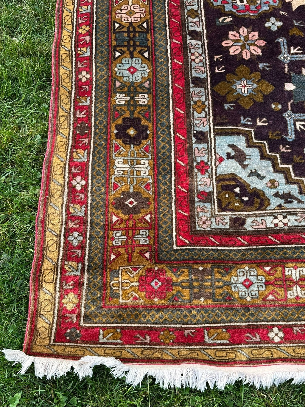 Orientteppich Kaukasisch Karabagh Stil Wolle handgeknüpft 292X204 alt