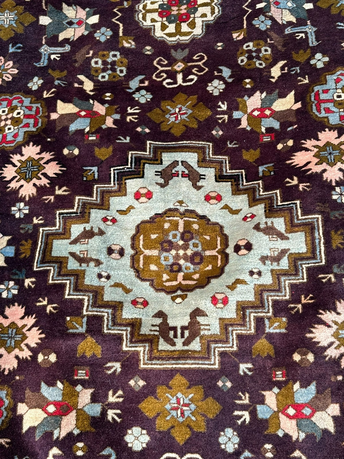 Orientteppich Kaukasisch Karabagh Stil Wolle handgeknüpft 292X204 alt