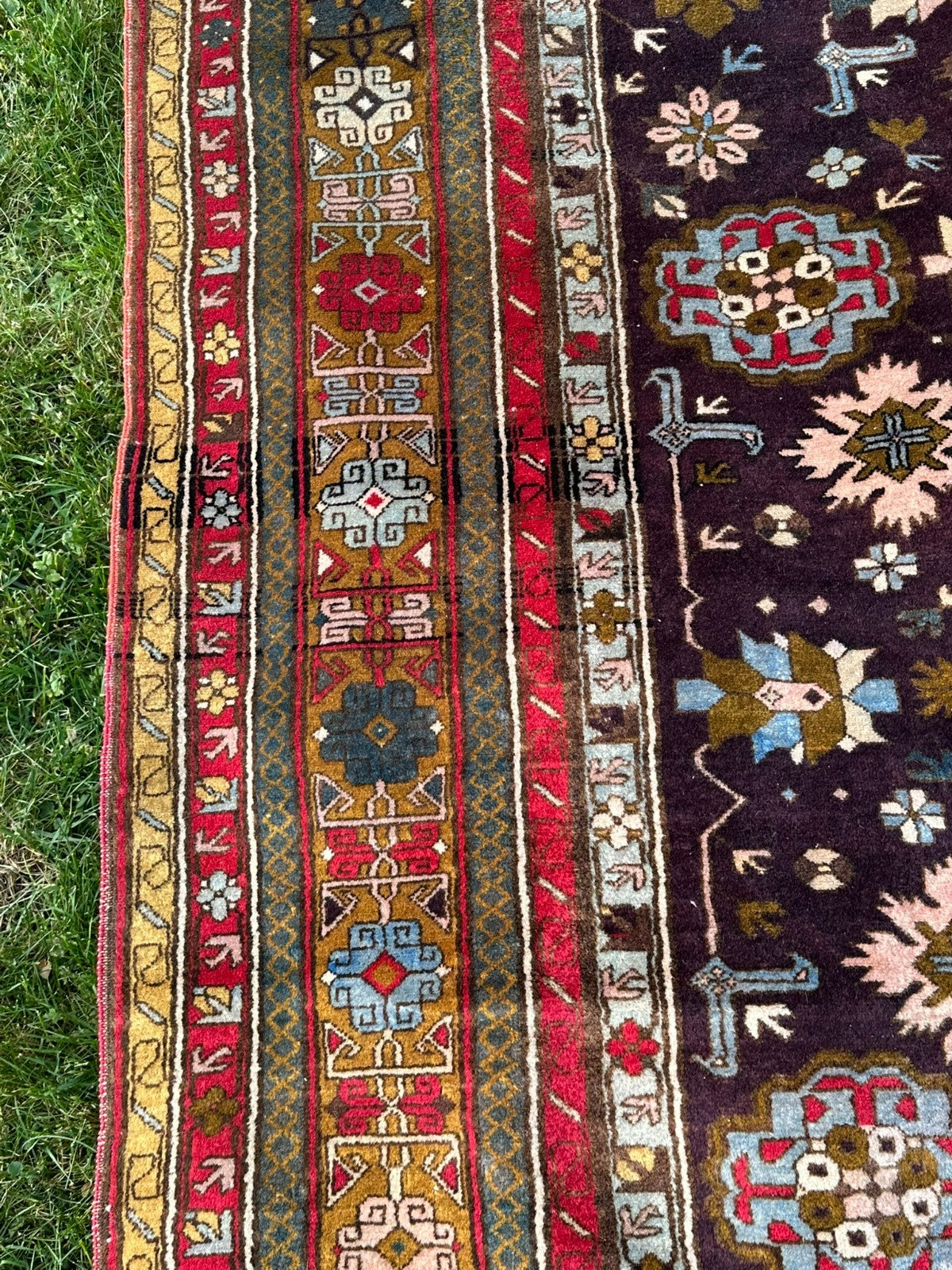 Orientteppich Kaukasisch Karabagh Stil Wolle handgeknüpft 292X204 alt