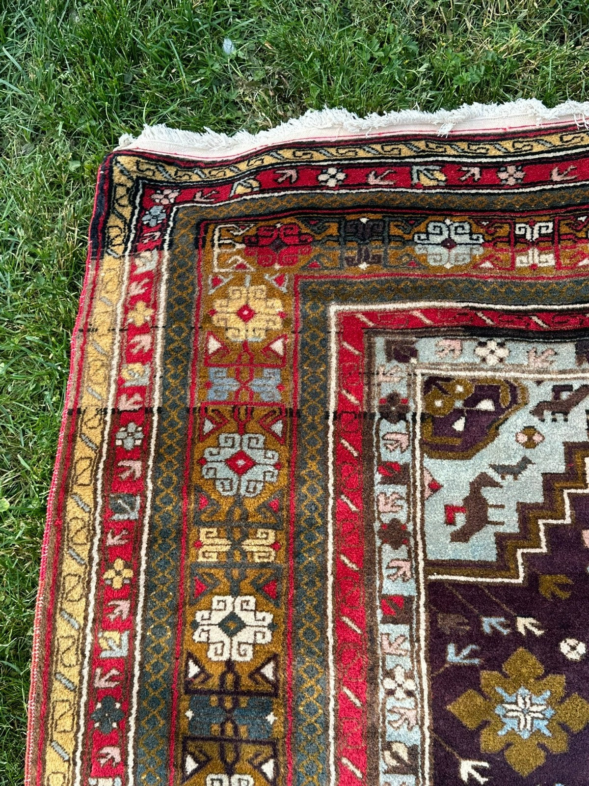 Orientteppich Kaukasisch Karabagh Stil Wolle handgeknüpft 292X204 alt