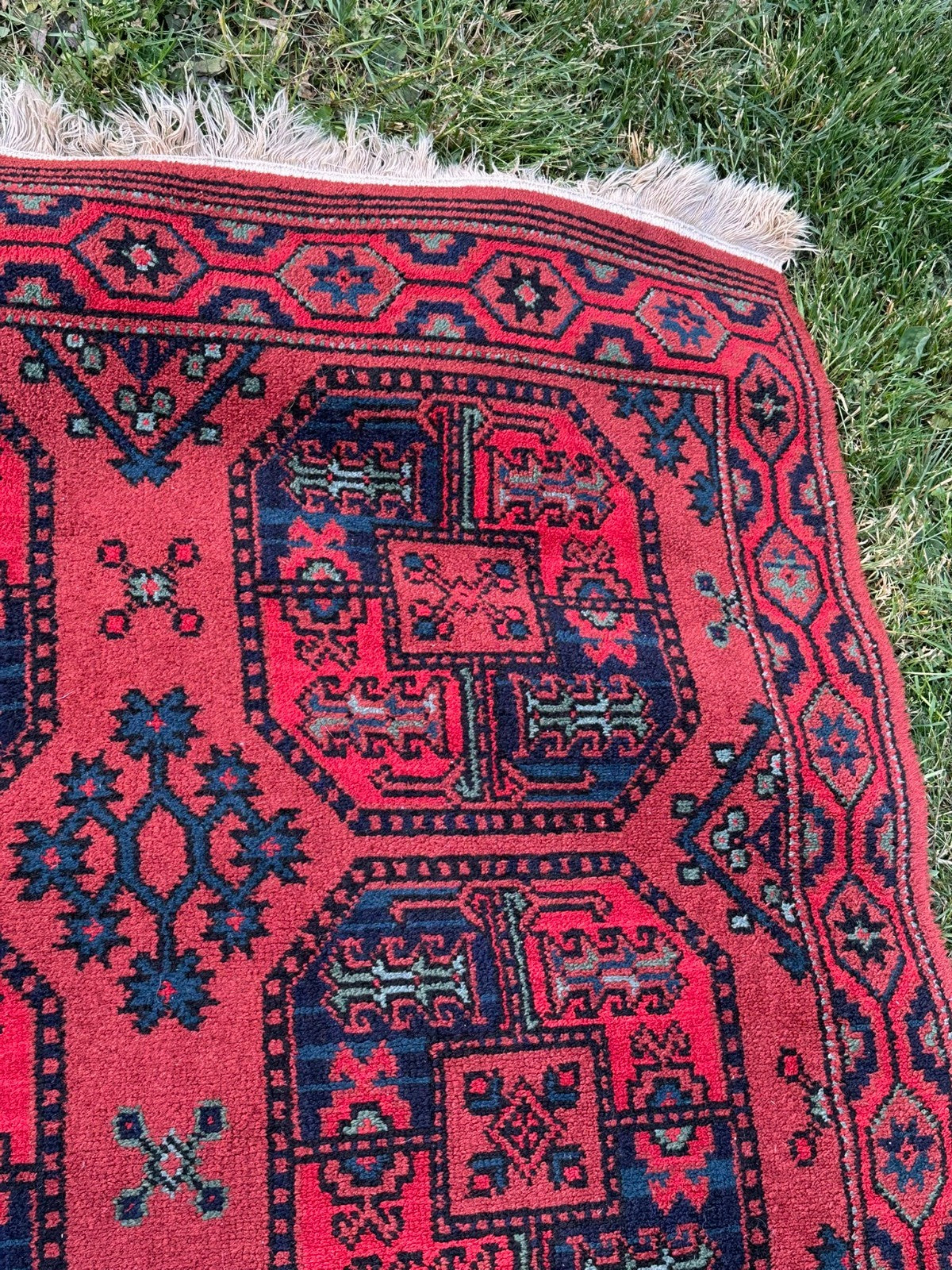 Orientteppich Afghan Buchara Elefantenfuss Ersari Wolle handgeknüpft 235X117 alt