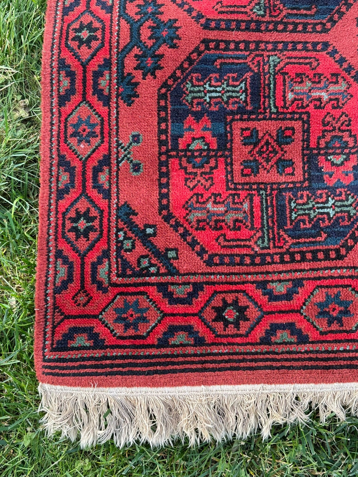 Orientteppich Afghan Buchara Elefantenfuss Ersari Wolle handgeknüpft 235X117 alt