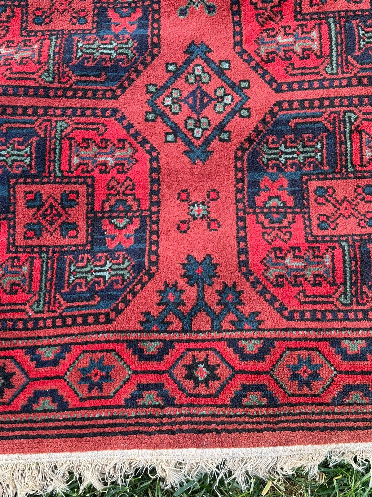 Orientteppich Afghan Buchara Elefantenfuss Ersari Wolle handgeknüpft 235X117 alt