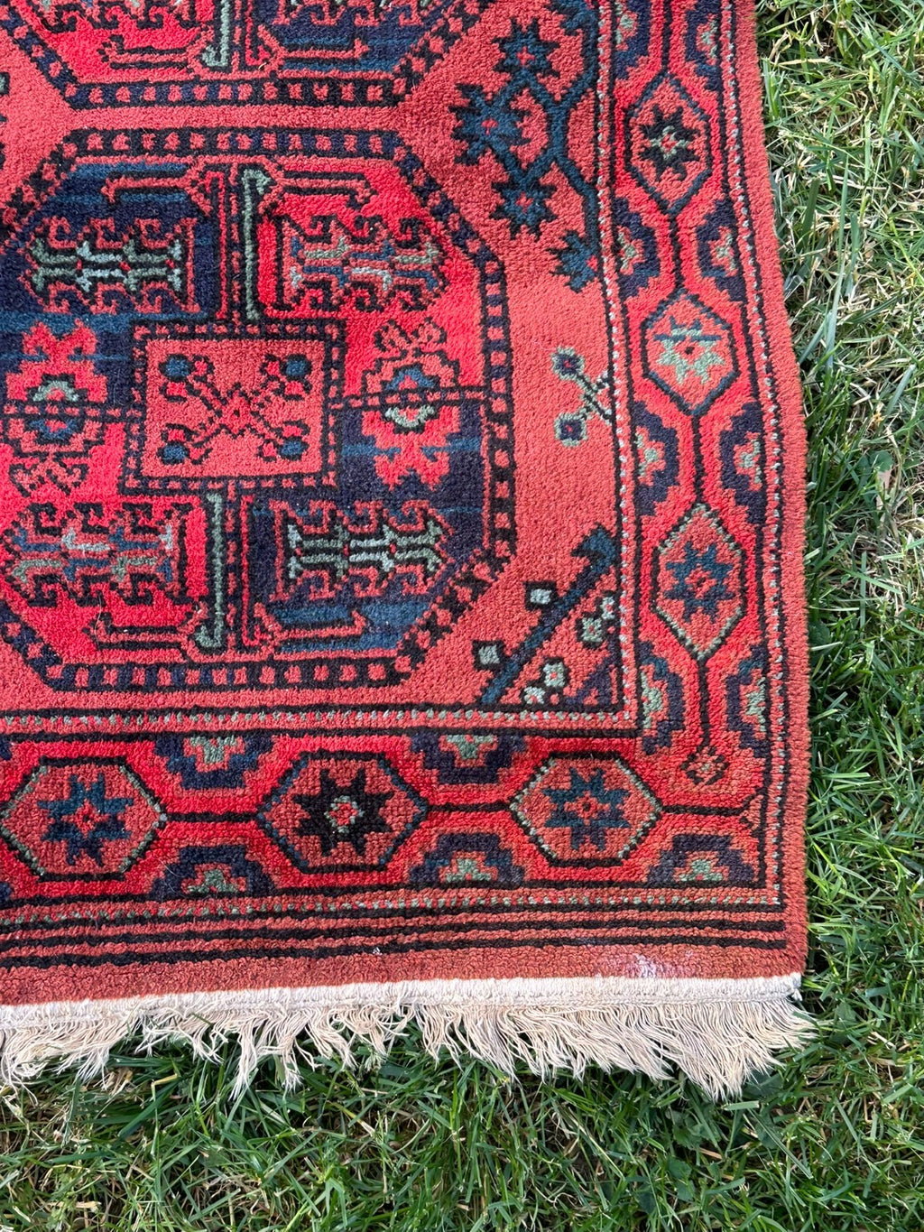 Orientteppich Afghan Buchara Elefantenfuss Ersari Wolle handgeknüpft 235X117 alt