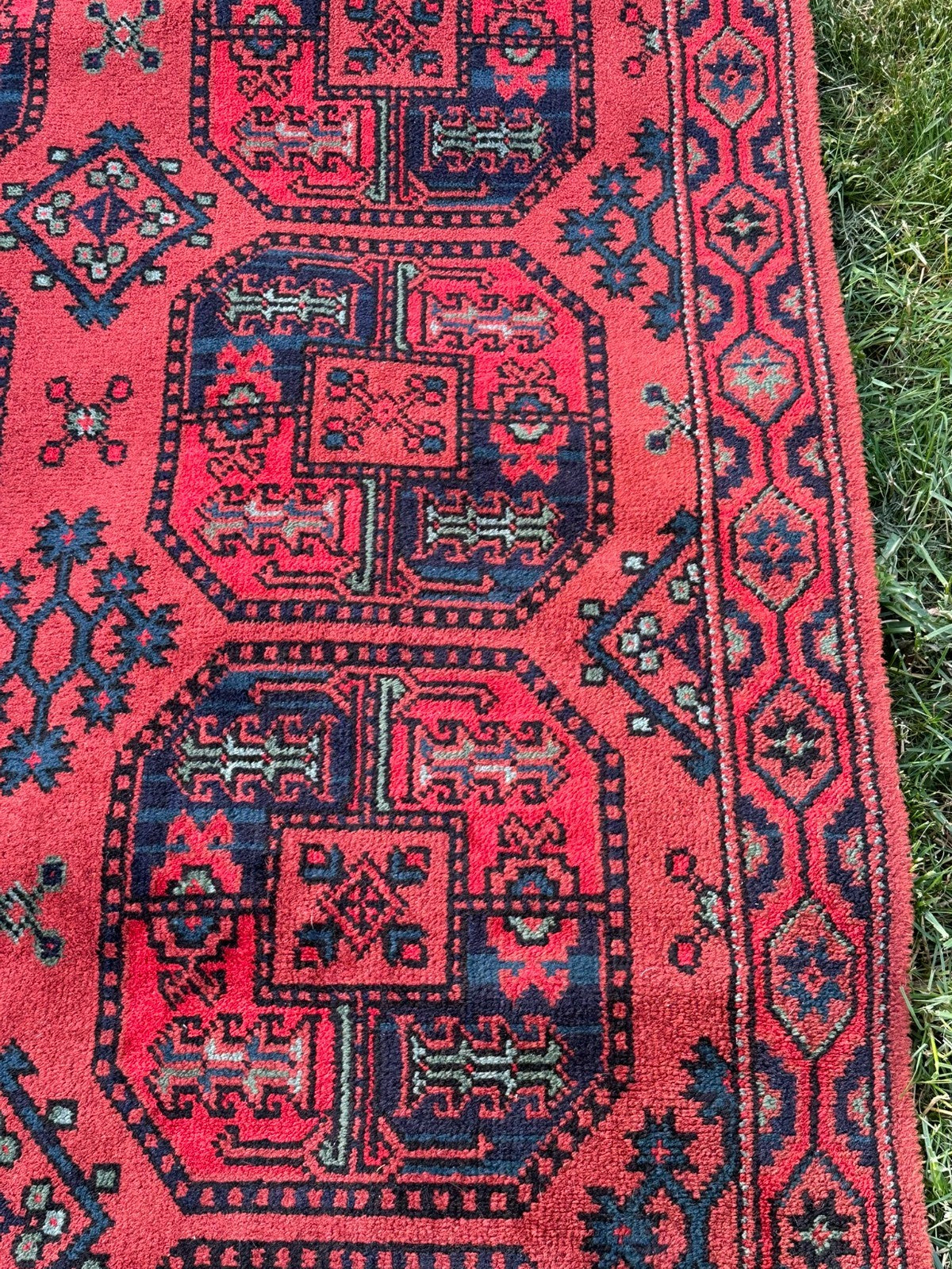 Orientteppich Afghan Buchara Elefantenfuss Ersari Wolle handgeknüpft 235X117 alt