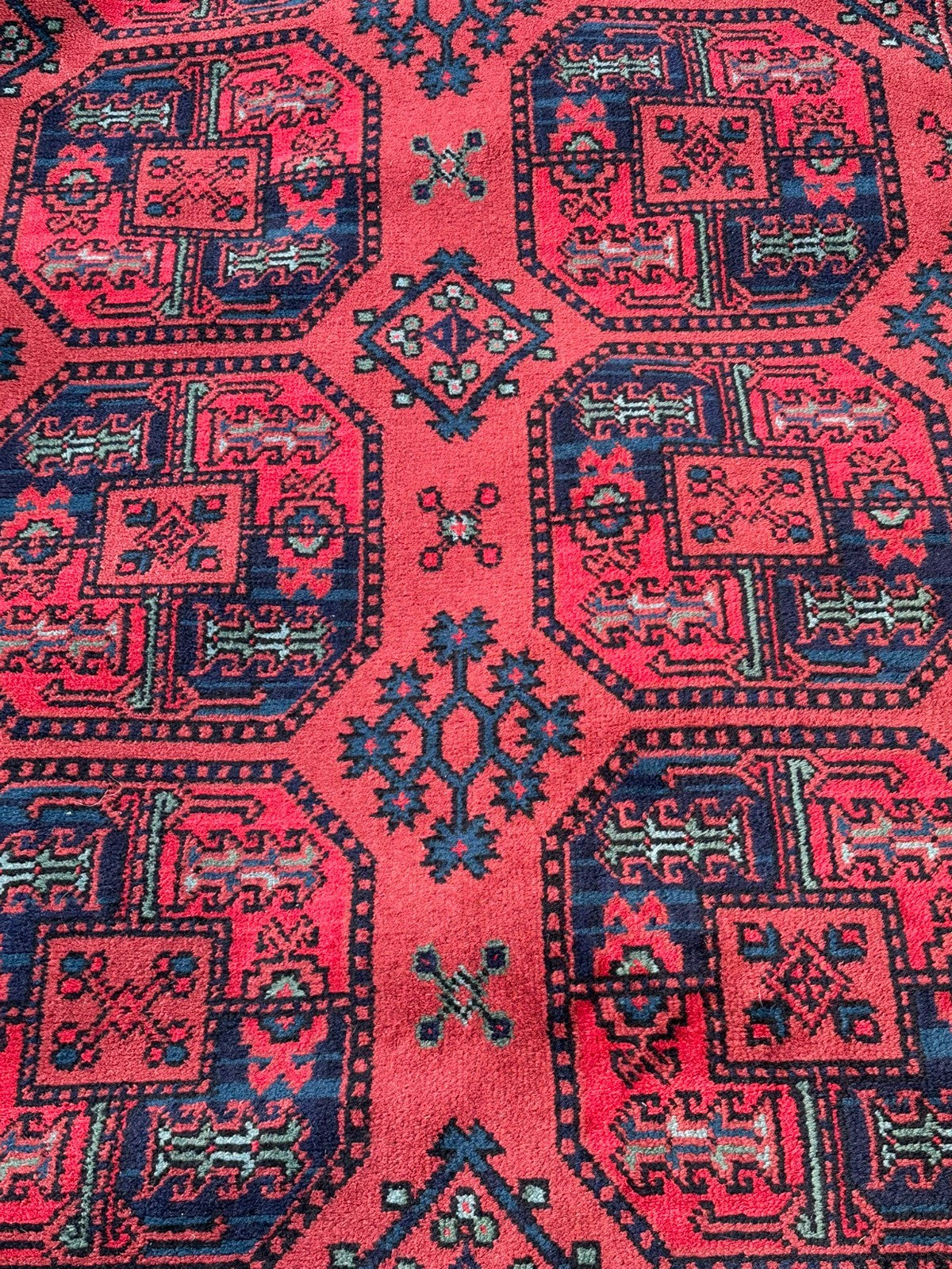 Orientteppich Afghan Buchara Elefantenfuss Ersari Wolle handgeknüpft 235X117 alt