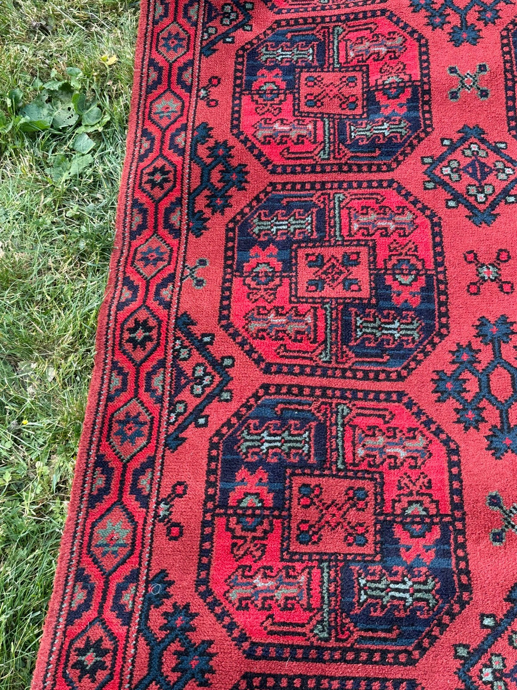 Orientteppich Afghan Buchara Elefantenfuss Ersari Wolle handgeknüpft 235X117 alt
