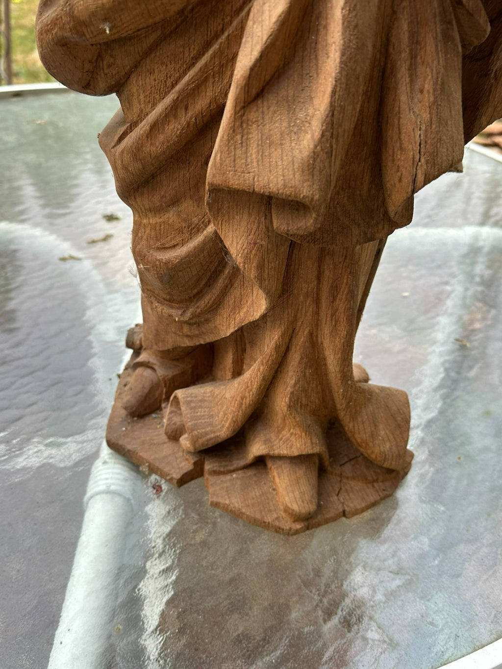 Neo Gotik Heiligenfigur Madonna mit Jesus Kind handgeschnitzt 68cm 20 tes